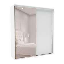 Guarda-Roupa Casal com Espelho Inovatto 2 Portas 6 Gavetas Branco