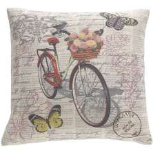 Almofada Panamá Retro com Enchimento 45x45cm Bicycle