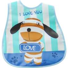 Babador Encanto para Bebê 45x28cm Cachorrinho Azul