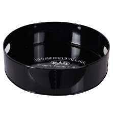 Bandeja Redonda Classic Black 25x7 Aço Galvanizado