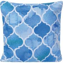 Capa de Almofada Digital Print Suede Geometric 45x45cm Azul