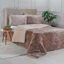 Edredom Sherpa King Dupla Face 240x260cm Natural