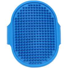 Escova de Banho Pet Silicone com Regulagem 13x8cm Azul
