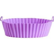 Forma de Silicone Air Fryer 20cm Lilás