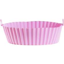 Forma de Silicone Air Fryer 20cm Rosa