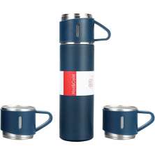 Garrafa Térmica com Xícara 500ml 12 Horas Quente ou Frio Azul