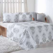 Jogo de Cama King 4 Pçs 150 Fios Super Macio 100% Algodão Paisley
