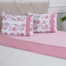 Jogo de Cama Malha 3 Pçs Casal Bella Cama 138x188cm Aster