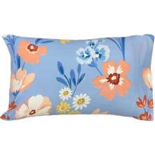 Jogo de Fronha Microfibra Estampada 47x70cm Azul