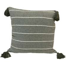 Kit 2 Almofada Pompom Decorativa 45x45cm Verde Militar