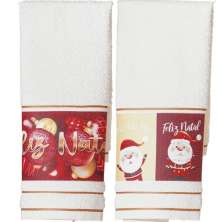 Kit 40 Toalha Lavabo Natalina Jacquard 30x45cm Creme