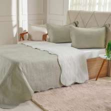 Kit Cobre Leito Queen Ultra Lisse Lisa New 230x250cm Olive
