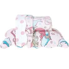 Kit Cobre Leito Rolinho Casal + Porta Travesseiro Toque Macio Mermaid