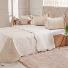 Kit Cobre Leito Solteiro Ultra Lisse Lisa New 160x220cm Sandshell