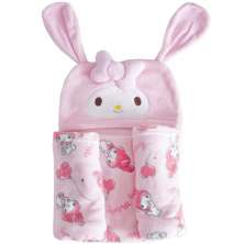 Manta com Capuz Coral Fleece Turma da Hello Kitty 75x90cm My Melody