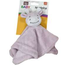 Naninha para Bebê Soninho Encantado 27x27cm Hipopótamo Lilás