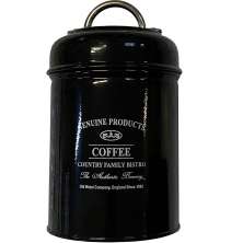 Pote Classic Black Café Aço Esmaltado com Tampa 900ml Preto