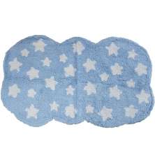 Tapete Quarto Infantil 60x100cm Azul Estrela