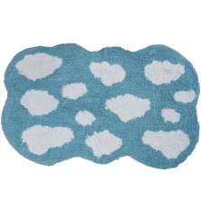 Tapete Quarto Infantil 60x100cm Azul Nuvem