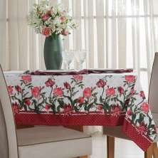 Toalha de Mesa Facile Repelente à Água 140x140cm Flowers