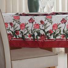 Toalha de Mesa Facile Repelente à Água 140x250cm Flowers