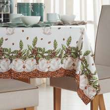 Toalha de Mesa Facile Repelente à Água 140x300cm Coffe