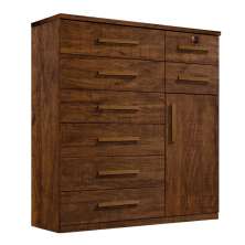 Cômoda 1 Porta 8 Gavetas Vitoria Plus Benetil Avelã