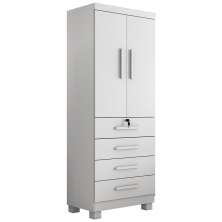 Guarda Roupa New Maia Quarto com 4 Gavetas e 2 Portas Branco
