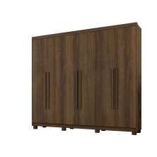 Guarda Roupa Casal 6 Portas Nápoli Benetil  Imbuia