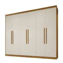 Roupeiro Veneza 6 Portas 4 Gavetas Benetil Cinamomo/Off White