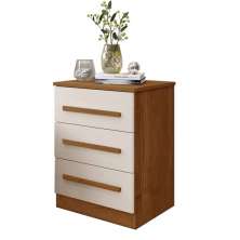 Mesa de Cabeceira Imperio Benetil Cinamomo/Off White