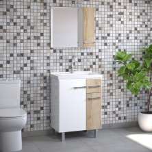 Conjunto de Banheiro Athenas 60cm br/carvalho