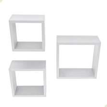 Kit Nicho Quadrado de Parede MDF Branco