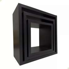 Kit Nicho Quadrado de Parede MDF Preto