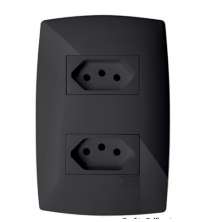 Cj Tomada Dupla 10A 4X2 - Blux Home Grafite