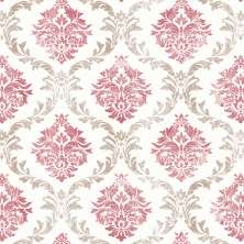 Papel de Parede Arabesco Bege e Vermelho (950x52)