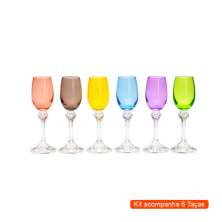 Kit com 6 Taças de Licor Elisa Colorido 65 ml