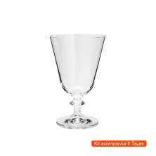Kit com 6 Taças de Vinho Bella Transparente 350 ml