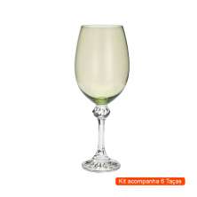 Kit com 6 Taças de Vinho Elisa Âmbar 450 ml