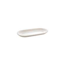 Travessa Beads Branca 15x31 cm