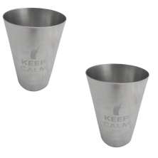 Kit 2 Copos De Tereré Copos De Alumínio Copos Keep Calm and Drink 300ml