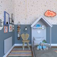 Cama Infantil com Mesa Dobrável Enjoy Cinza Cristal