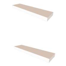 Conjunto com 2 Prateleiras Corp Branco 50 cm