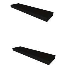 Conjunto com 2 Prateleiras Corp Preto 50 cm