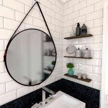 Conjunto com 3 Prateleiras Deven Ameixa Negra 40 cm