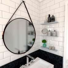 Conjunto com 3 Prateleiras Deven Cinza Cristal 30 cm