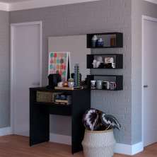 Conjunto de Aparador e 3 Nichos Balin Preto