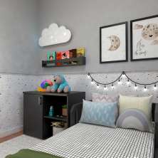 Quarto Infantil Adoleta 1 PT Preto