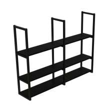 Prateleira industrial preta 03 prateleiras 120x20 - brasforma - pip3-12020