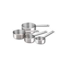 Conjunto Tipo Xícaras Medidoras com 4 Unidades Top Pratic Prateado